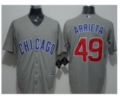 Chicago Cubs #49 Jake Arrieta Grey New Cool Base Stitched MLB Jersey