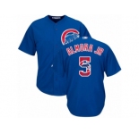 Chicago Cubs #5 Albert Almora Jr Authentic Royal Blue Team Logo Fashion Cool Base MLB Jersey