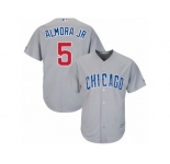 Chicago Cubs #5 Albert Almora Jr Replica Grey Road Cool Base MLB Jersey