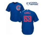 Chicago Cubs #53 Trevor Cahill Blue New Cool Base Stitched Baseball Jersey