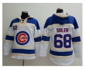 Chicago Cubs #68 Jorge Soler White Sawyer Hooded Sweatshirt Baseball Hoodie