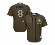 Chicago Cubs #8 Andre Dawson Green Salute to Service Stitched Baseball Jersey