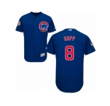 Chicago Cubs #8 Ian Happ Royal Blue Alternate Flexbase Authentic Collection MLB Jersey