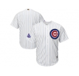 Chicago Cubs Blank White 2017 Gold Program Cool Base Stitched MLB Jersey