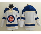 Chicago Cubs Blank White Sawyer Hooded Sweatshirt Baseball Hoodie