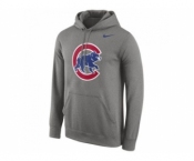 Chicago Cubs Nike Logo Performance Pullover Gray MLB Hoodie