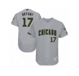 Men 2017 Memorial Day Chicago Cubs #17 Kris Bryant Flex Base Jersey