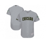 Men 2017 Memorial Day Chicago Cubs Gray Flex Base Team Jersey