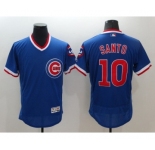 Men Chicago Cubs #10 Ron Santo Majestic Blue Flexbase Authentic Cooperstown Player Jersey