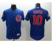 Men Chicago Cubs #10 Ron Santo Majestic blue Flexbase Authentic Collection Player Jersey