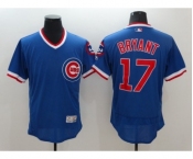 Men Chicago Cubs #17 Kris Bryant Majestic Blue Flexbase Authentic Cooperstown Player Jersey