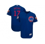 Men Chicago Cubs #17 Kris Bryant Majestic Royal 2018 Spring Training Flex Base Player Jersey
