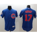 Men Chicago Cubs #17 Kris Bryant Majestic blue Flexbase Authentic Collection Player Jersey