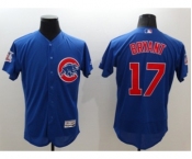 Men Chicago Cubs #17 Kris Bryant Majestic blue Flexbase Authentic Collection Player Jersey
