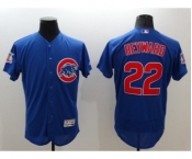 Men Chicago Cubs #22 Jason Heyward Majestic blue Flexbase Authentic Collection Player Jersey