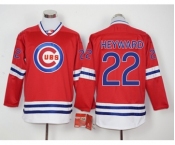 Men Chicago Cubs #22 Jason Heyward Red Long Sleeve Stitched Baseball Jersey