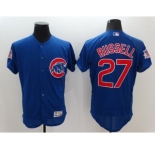 Men Chicago Cubs #27 Addison Russell Majestic blue Flexbase Authentic Collection Player Jersey