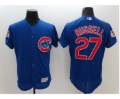Men Chicago Cubs #27 Addison Russell Majestic blue Flexbase Authentic Collection Player Jersey
