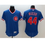 Men Chicago Cubs #44 Anthony Rizzo Majestic blue Flexbase Authentic Cooperstown Player Jersey