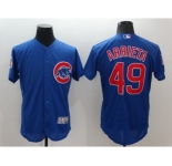 Men Chicago Cubs #49 Jake Arrieta Majestic blue Flexbase Authentic Collection Player Jersey