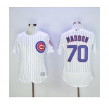 Men Chicago Cubs #70 Joe Maddon Majestic White Flexbase Authentic Collection Player Jersey