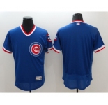 Men Chicago Cubs Blank Majestic Blue Flexbase Authentic Cooperstown Jersey
