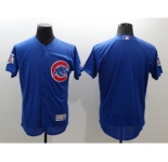 Men Chicago Cubs blank Majestic Blue stripe Flexbase Authentic Collection Jersey
