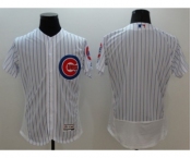 Men Chicago Cubs blank Majestic white stripe Flexbase Authentic Collection Player Jersey
