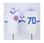 Men's 1980 Chicago Cubs #70 Joe Maddon Mitchell & Ness White Authentic Throwback Jersey