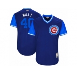 Men's 2017 Little League World Series Cubs Willson Contreras #40 Willy Royal Jersey
