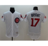 Men's Chicago Cubs #17 Kris Bryant Majestic White Fashion Stars & Stripes Cool Base Player Jersey