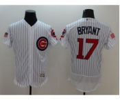 Men's Chicago Cubs #17 Kris Bryant Majestic White Fashion Stars & Stripes Cool Base Player Jersey
