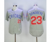 Men's Chicago Cubs #23 Ryne Sandberg Majestic Gray Flexbase Authentic Collection Player Jersey