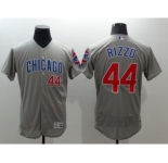 Men's Chicago Cubs #44 Anthony Rizzo Majestic Gray Flexbase Authentic Collection Player Jersey