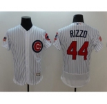 Men's Chicago Cubs #44 Anthony Rizzo Majestic White Fashion Stars & Stripes Cool Base Player Jersey