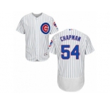 Men's Chicago Cubs #54 Aroldis Chapman Majestic Alternate White Flex Base Authentic Collection Player Jersey