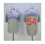Men's Chicago Cubs #54 Aroldis Chapman Majestic Grey Cool Base Jersey