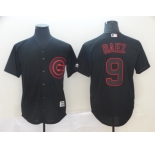 Men's Chicago Cubs #9 Javier Baez Black Fashion MLB Jersey