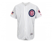 Men's Chicago Cubs Blank White Stitched 2016 Fashion Stars & Stripes Flex Base Baseball Jersey