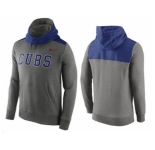 Men's Chicago Cubs Nike Gray Cooperstown Collection Hybrid Pullover Hoodie