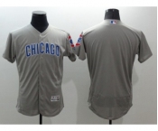 Men's Chicago Cubs blank Majestic Gray Flexbase Authentic Collection Team Jersey
