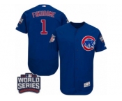 Men's Majestic Chicago Cubs #1 Kosuke Fukudome Royal Blue 2016 World Series Bound Flexbase Authentic Collection MLB Jersey