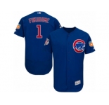 Men's Majestic Chicago Cubs #1 Kosuke Fukudome Royal Blue Flexbase Authentic Collection MLB Jersey