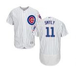 Men's Majestic Chicago Cubs #11 Drew Smyly White Home Flex Base Authentic Collection MLB Jersey