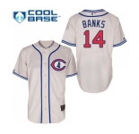 Men's Majestic Chicago Cubs #14 Ernie Banks Replica Cream 1929 Turn Back The Clock MLB Jersey