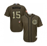 Men's Majestic Chicago Cubs #15 Brandon Morrow Authentic Green Salute to Service MLB Jersey