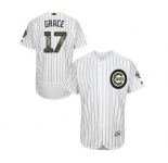 Men's Majestic Chicago Cubs #17 Mark Grace Authentic White 2016 Memorial Day Fashion Flex Base MLB Jersey