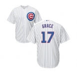 Men's Majestic Chicago Cubs #17 Mark Grace Replica White Home Cool Base MLB Jersey