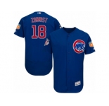 Men's Majestic Chicago Cubs #18 Ben Zobrist Royal Blue Flexbase Authentic Collection MLB Jersey