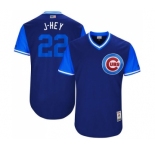 Men's Majestic Chicago Cubs #22 Jason Heyward J-Hey Authentic Navy Blue 2017 Players Weekend MLB Jersey